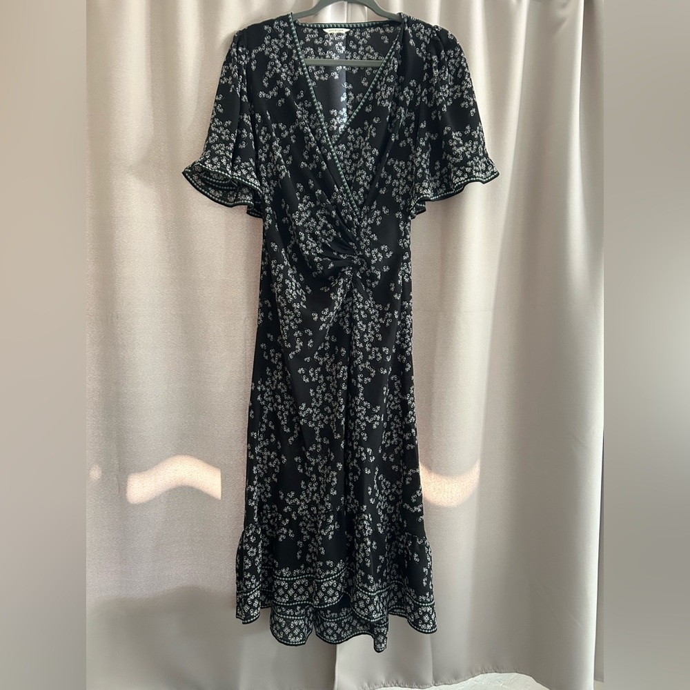 Max Studio Black and White Floral Maxi Dress